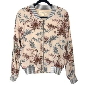 Saltwater LUXE Crossfire Bomber- Floral Mix Print Bomber- Size Small